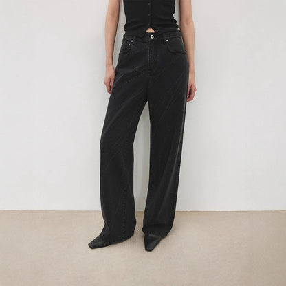 Damen Bootcut-Jeans Hochbund Elegant Norvielle