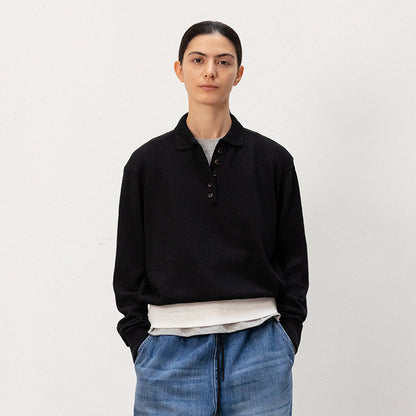 Damen Strickpullover Polokragen Kontrastbund Norvielle