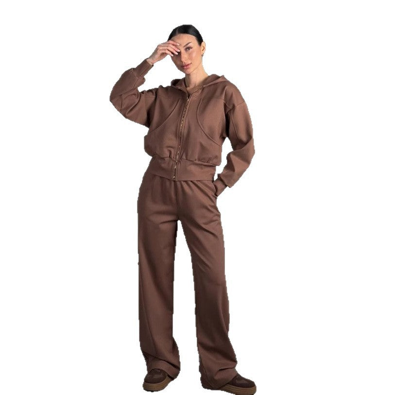 Damen Sportliche Kapuzenjacke Praktische Taschen Norvielle