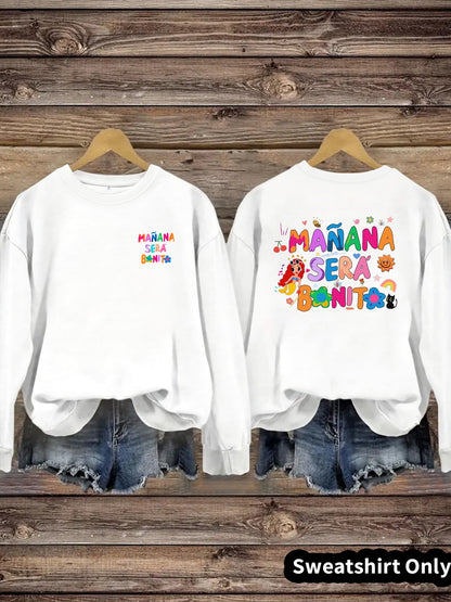 Damen Sweatshirt Verspielter Aufdruck Lässiger Schnitt Norvielle