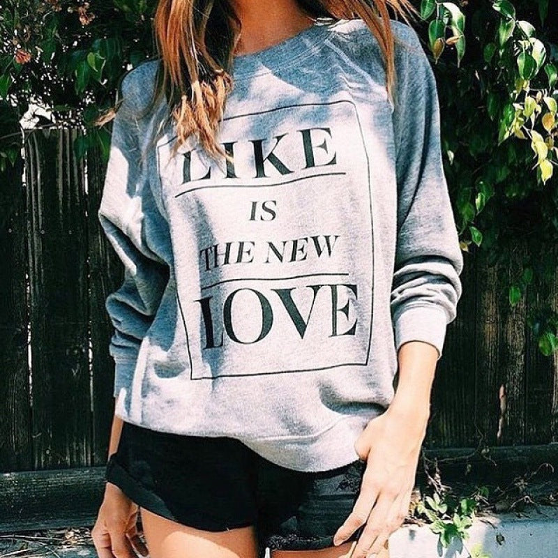 Damen Sweatshirt Lässig Kreativer Schriftzug Norvielle