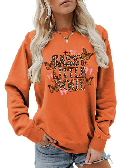 Damen Sweatshirt Schmetterlingsdesign Baumwolle Norvielle