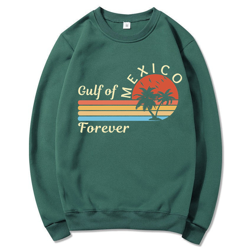 Damen Sweatshirt Tropisches Grafikdesign Baumwolle Modern