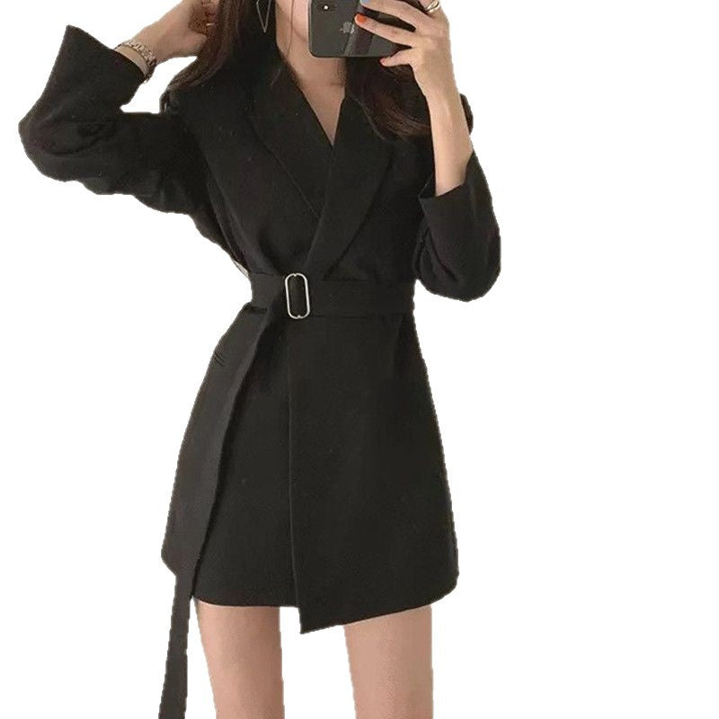 Damen Blazer-Kleid Tailliert Gürtel Norvielle