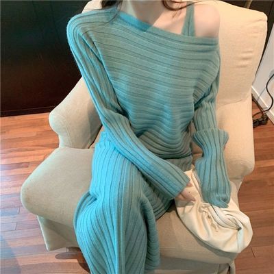Damen Strickpullover Schulterfrei Rippstruktur Norvielle
