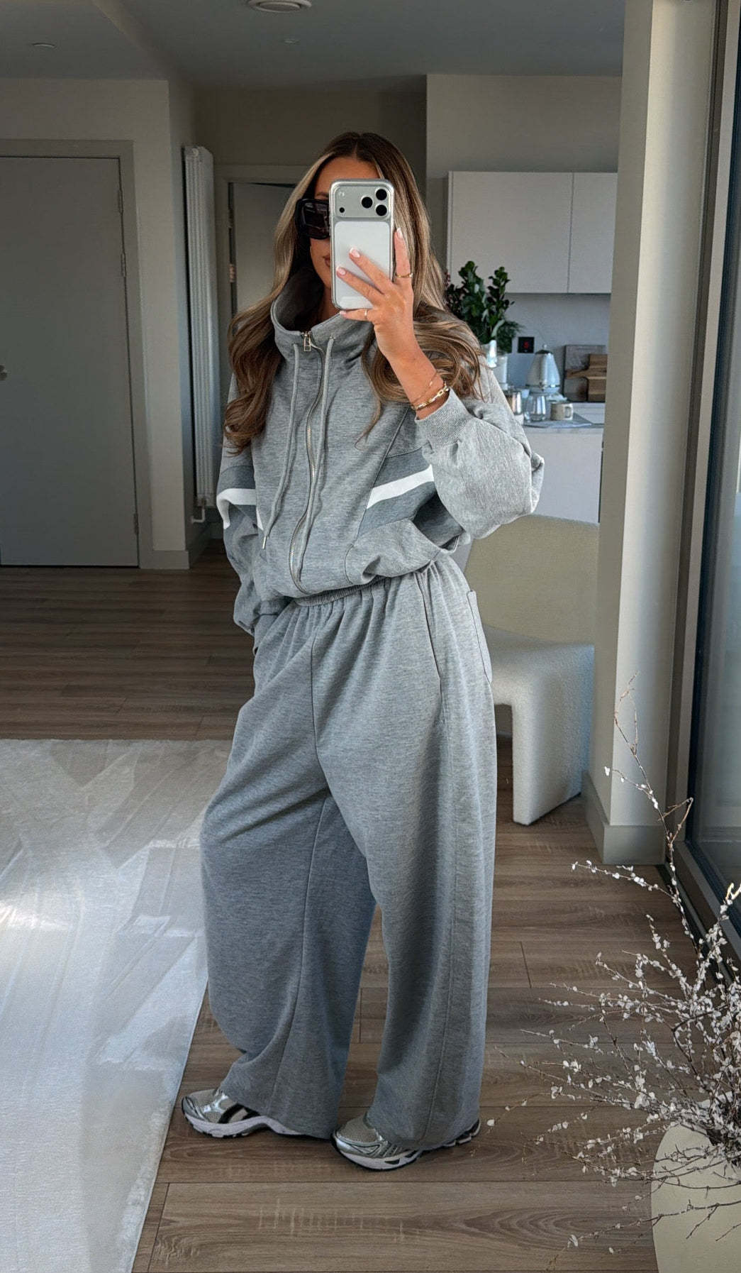 Damen Sportliche Loungewear Weite Kapuze Norvielle