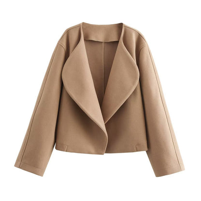 Damen Kurzjacke Stehkragen Modern Norvielle