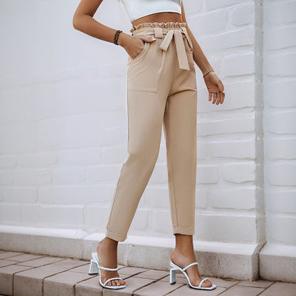 Damen Bundfaltenhose mit Bindegürtel Norvielle