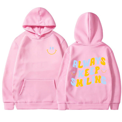 Damen Kapuzenpullover mit Schriftzug und Kängurutaschen
