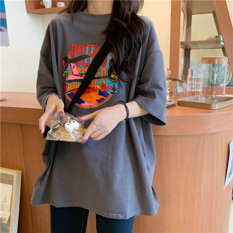 Damen T-Shirt-Kleid Lässiger Schnitt Modernes Design