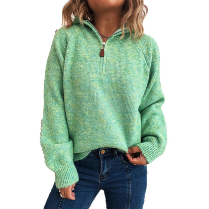 Damen Pullover Kapuze Reißverschluss Norvielle