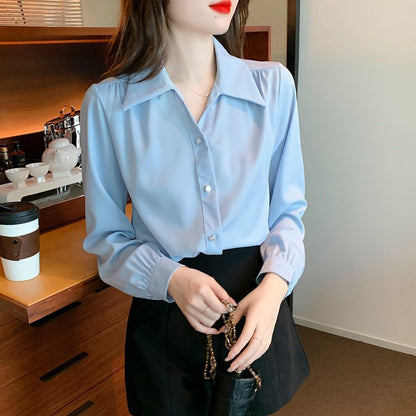 Damen Bluse Elegantes Design Klassisch Weiß