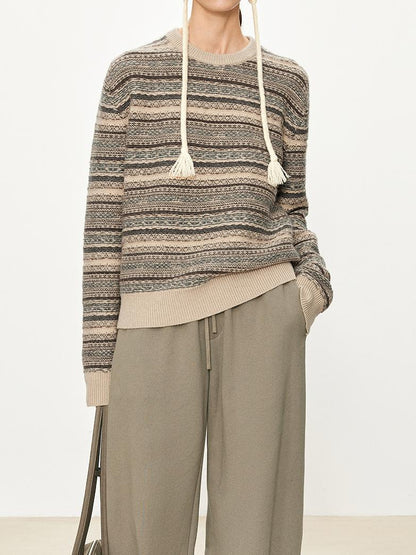 Damen Strickpullover mit Gürtel-Details Norvielle