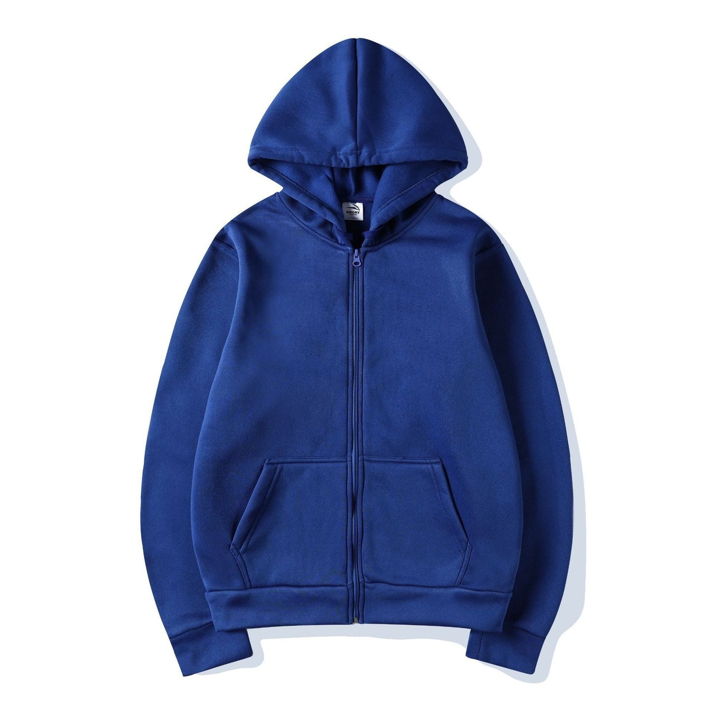 Damen Kapuzensweatshirt Durchgehender Reißverschluss Seitentaschen