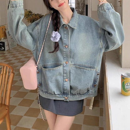 Damen Oversized Jeansjacke Norvielle