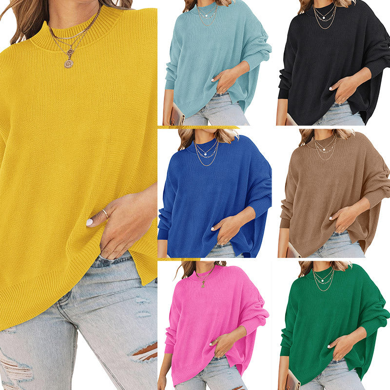 Damen Oversized Pullover Rippenmuster Norvielle