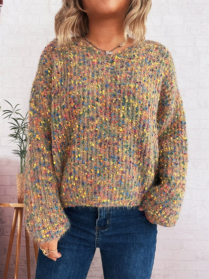Damen Strickpullover Gemütlich Norvielle
