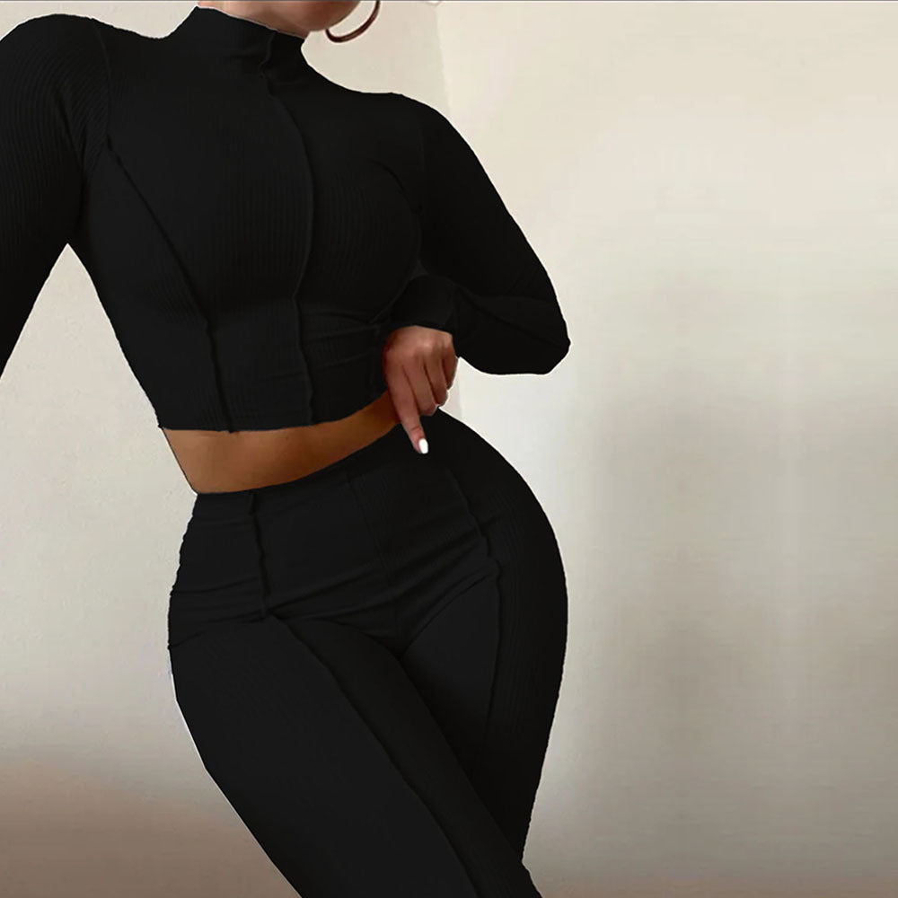 Damen Sportliches Oberteil Set Langarm Norvielle