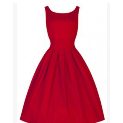 Damen Cocktailkleid Tailliert Schwingender Rock