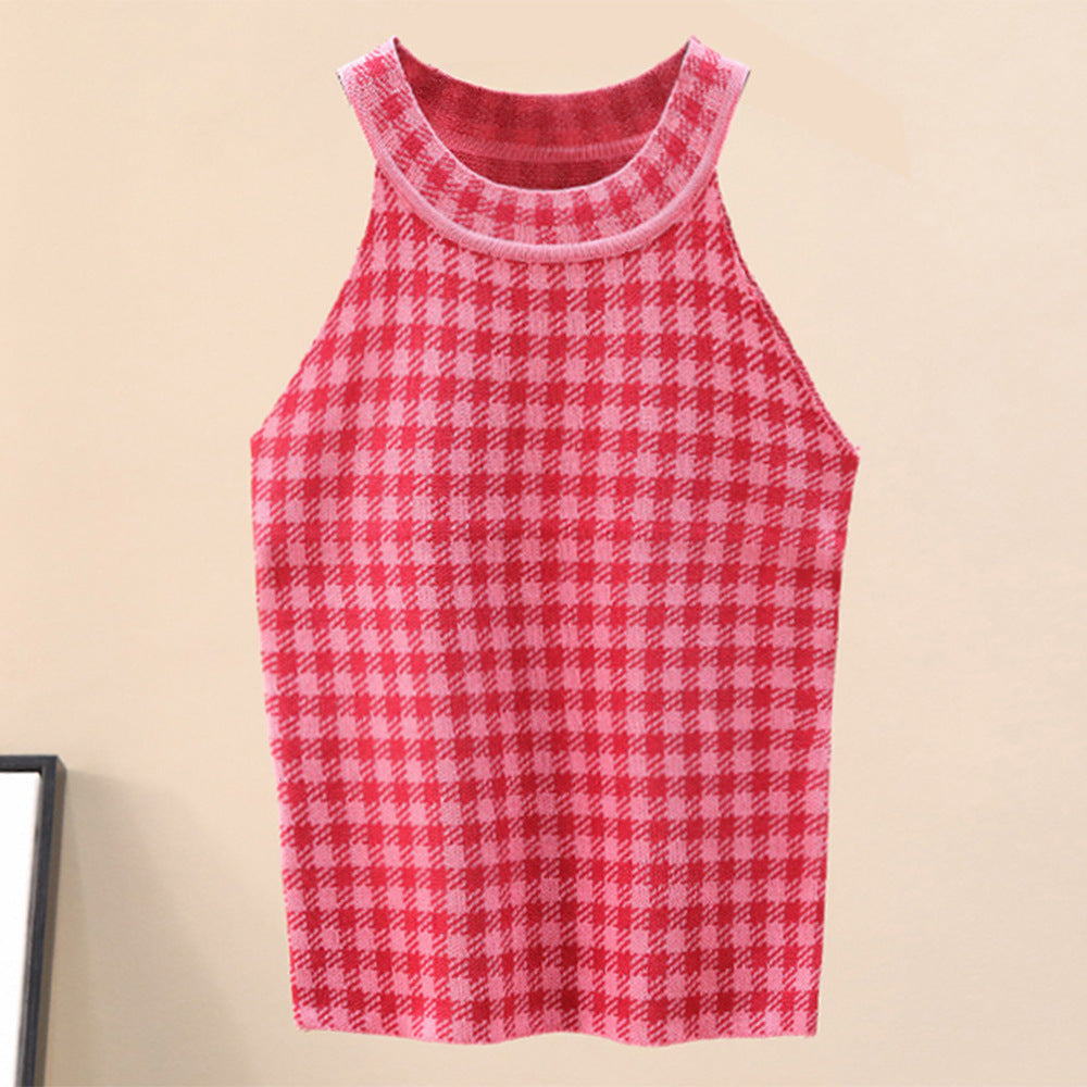 Damen Sporttanktop Karomuster Norvielle