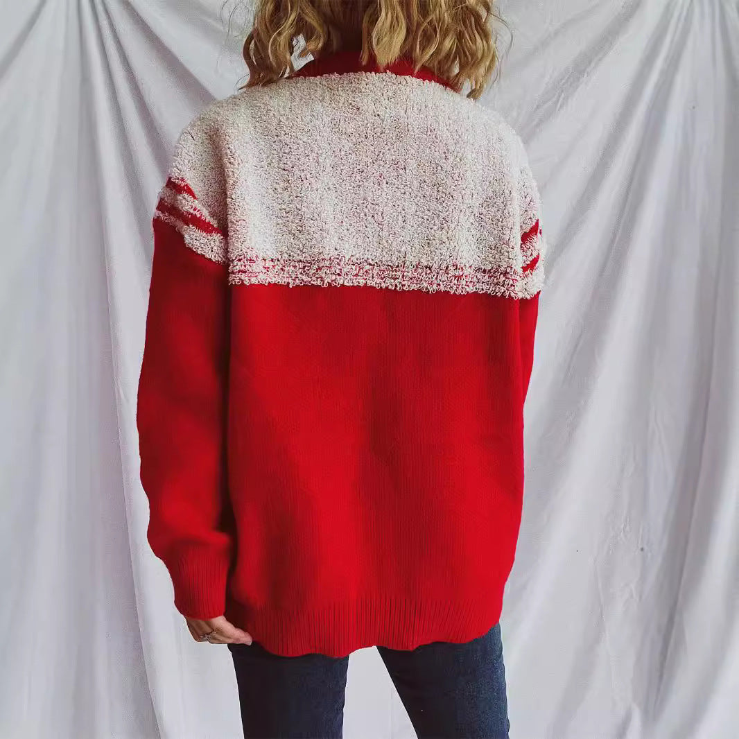 Damen Pullover 3D-Motiv Norvielle