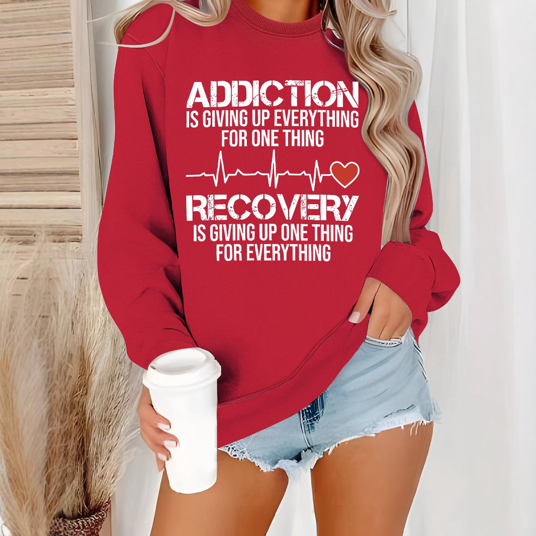 Damen Sweatshirt Lässiger Schnitt Baumwolle