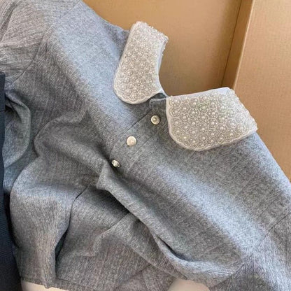Damen Polo-Oberteil Elegant Kragen Norvielle