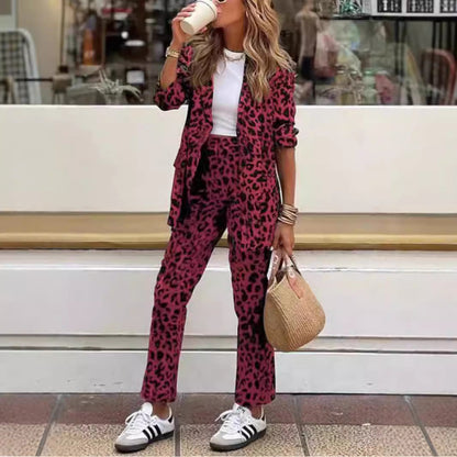Damen Blazeranzug Animal-Print Modern Norvielle