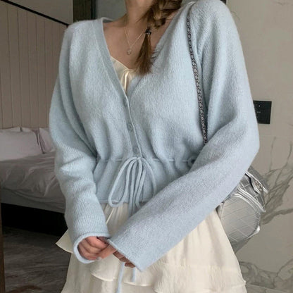 Damen Strickjacke Tailliert Mit Gürtel Norvielle - Norvielle