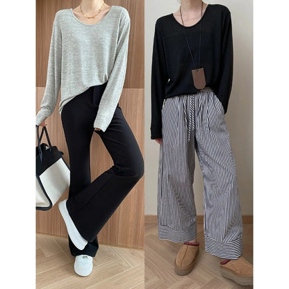Damen Palazzo-Hose Gestreift Norvielle