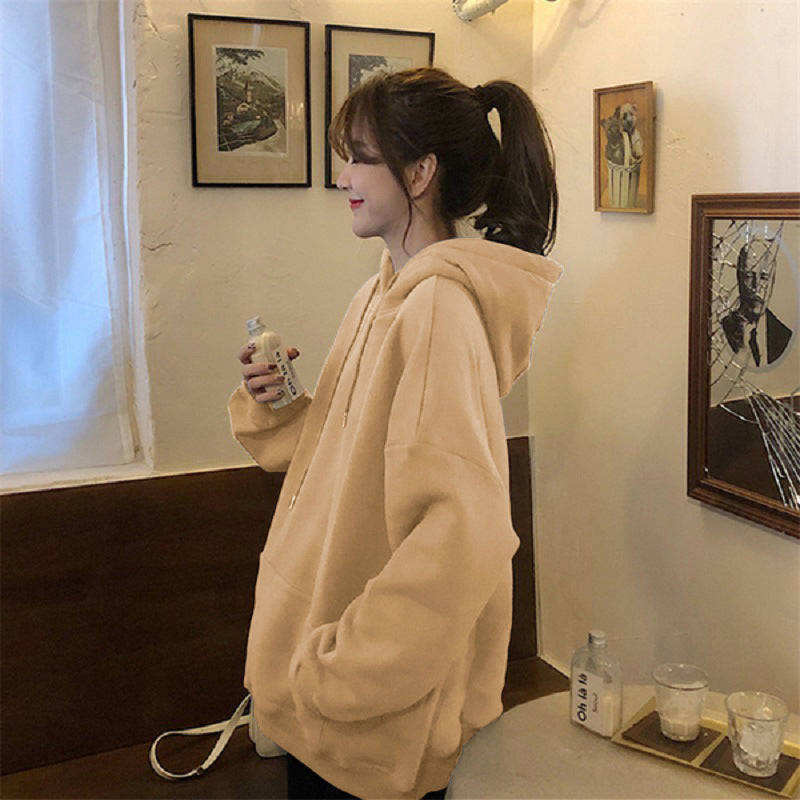 Damen Oversized-Hoodie Kuschelig Hochkragen Kängurutaschen Norvielle