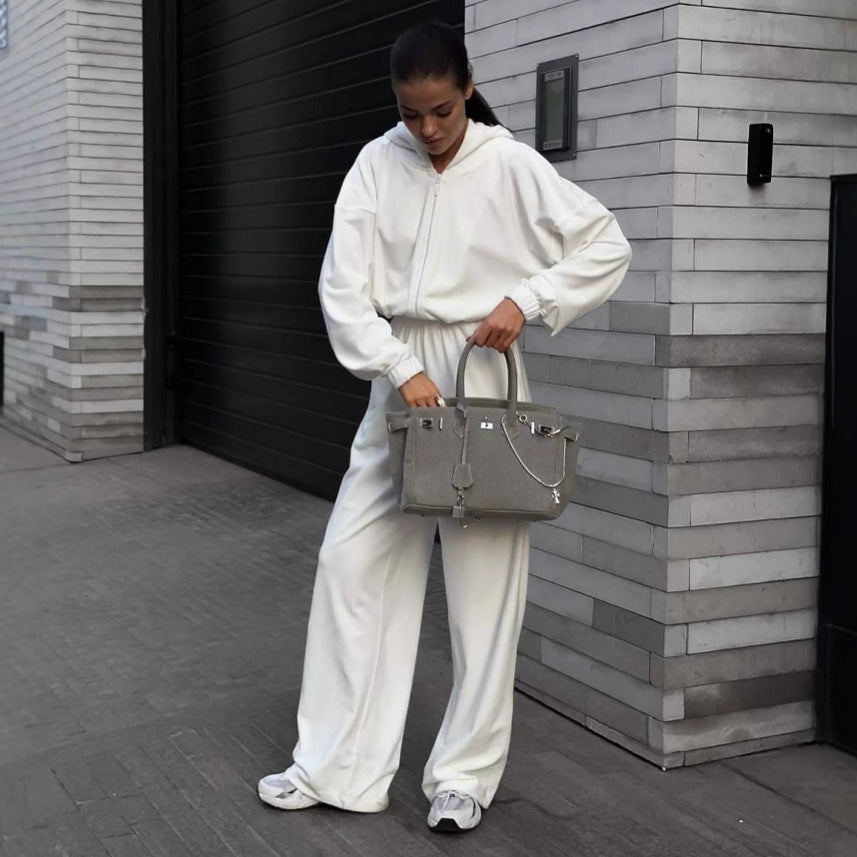 Damen Jumpsuit mit Kapuze und weitem Schnitt Norvielle - Norvielle