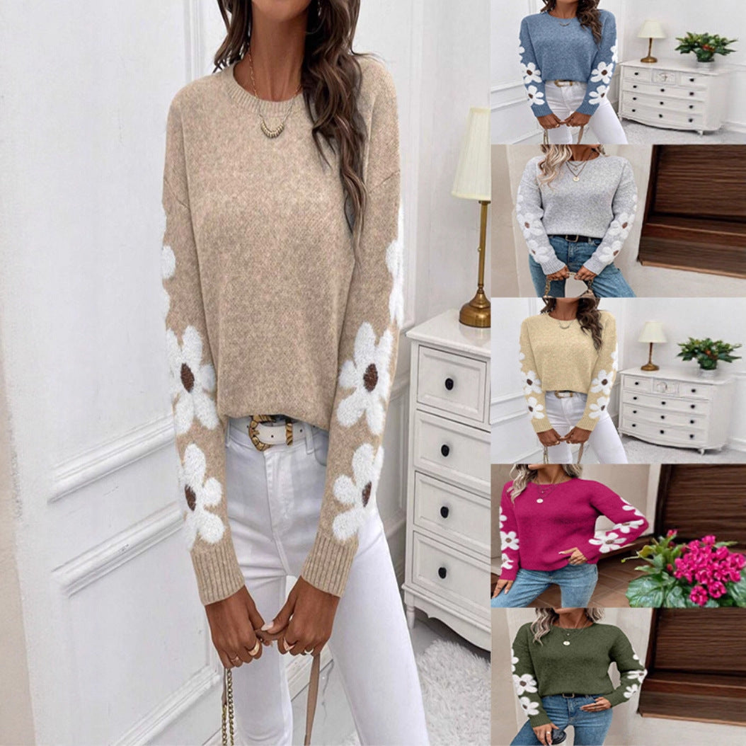 Damen Pullover Floralmuster Strukturiertes Jersey Norvielle - Norvielle