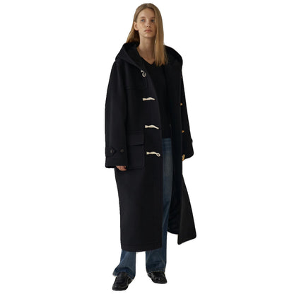 Damen Dufflecoat Lang Kapuze Norvielle