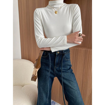 Damen Rollkragenpullover Feine Rippstruktur Norvielle