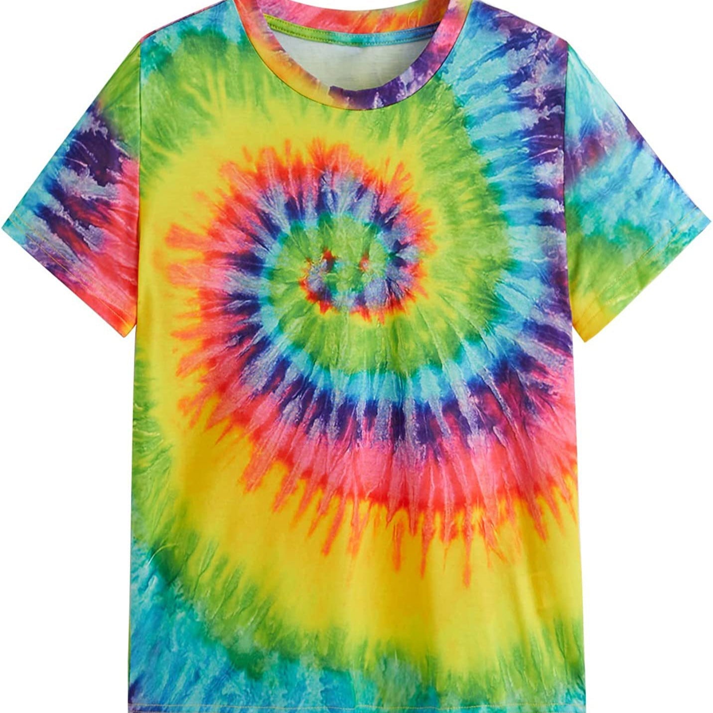 Damen Tie-Dye T-Shirt Baumwolle Bunt