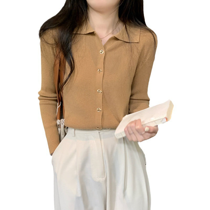 Damen Strickpullover mit Knöpfen und Rippmuster Fein Norvielle