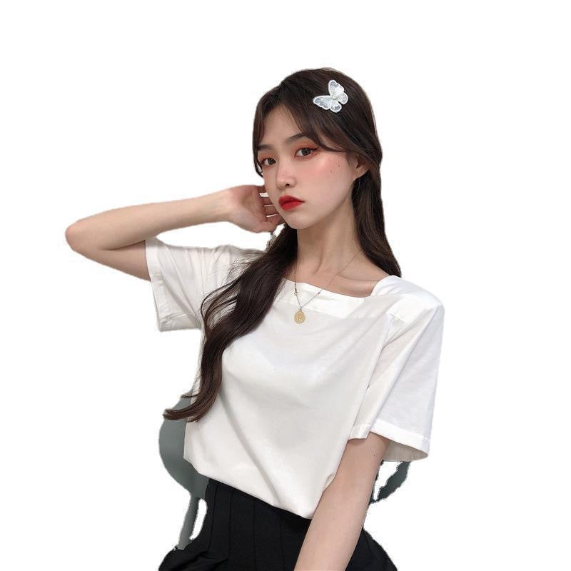 Damen T-Shirt Weites Design Baumwolle Bequem