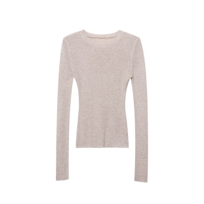 Damen Langarmshirt Rippstruktur Figurbetont