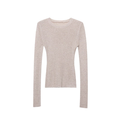 Damen Langarmshirt Rippstruktur Figurbetont