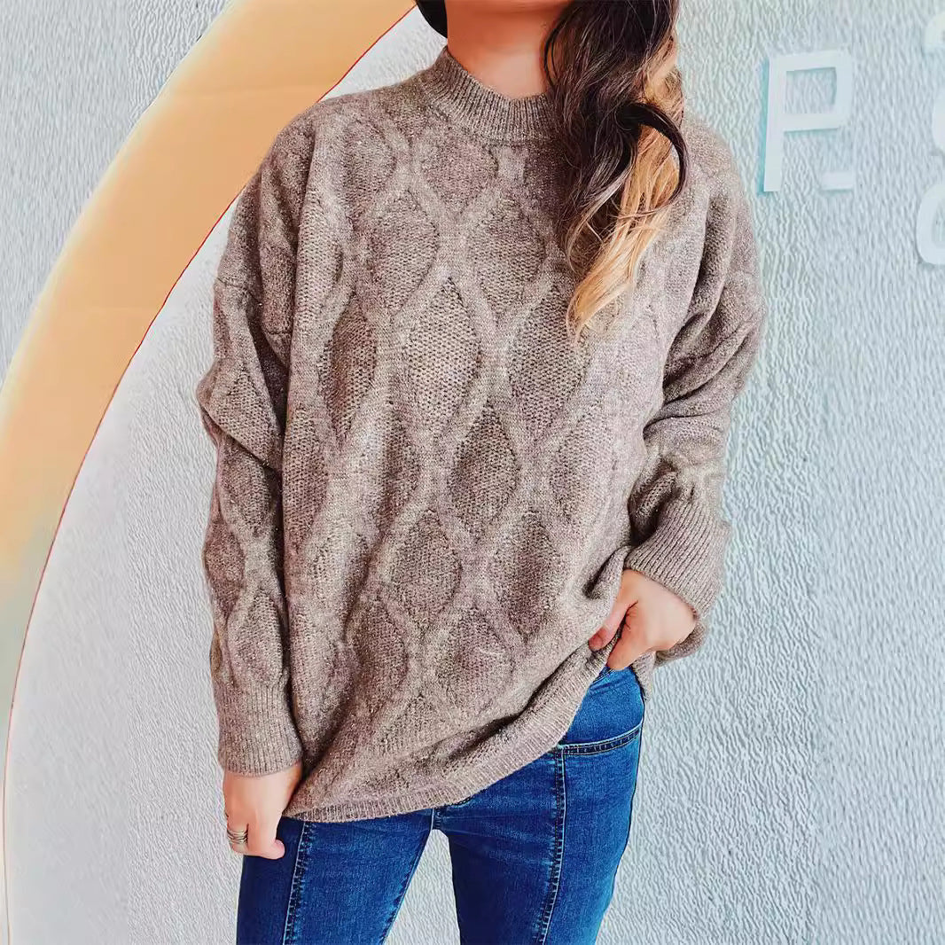 Damen Grobstrickpullover Jacquard-Muster Norvielle - Norvielle