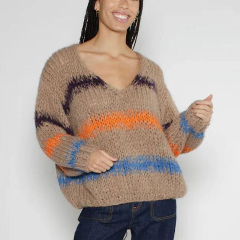 Damen Strickpullover Farbverlauf Norvielle - Norvielle