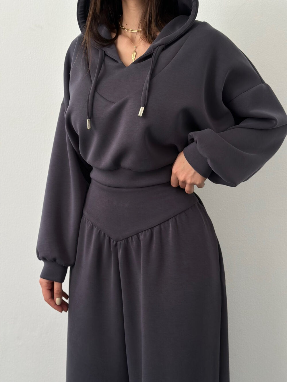 Damen Hoodie Set Weites Zweiteiler Norvielle