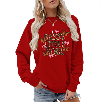 Damen Sweatshirt Schmetterlingsdesign Baumwolle Norvielle - Norvielle