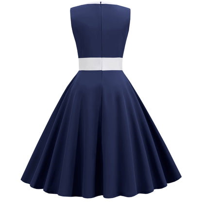 Damen A-Linien Swingkleid mit Knöpfen Norvielle