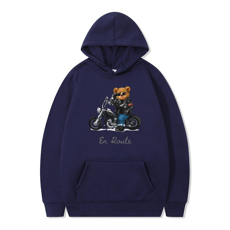 Damen Kapuzenpullover Bärenmotiv Lässig Norvielle