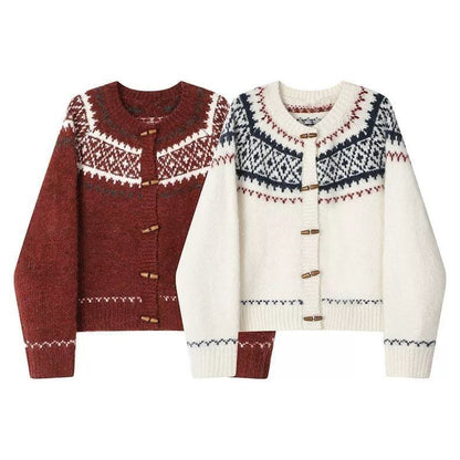Damen Strickjacke Norwegermuster Norvielle