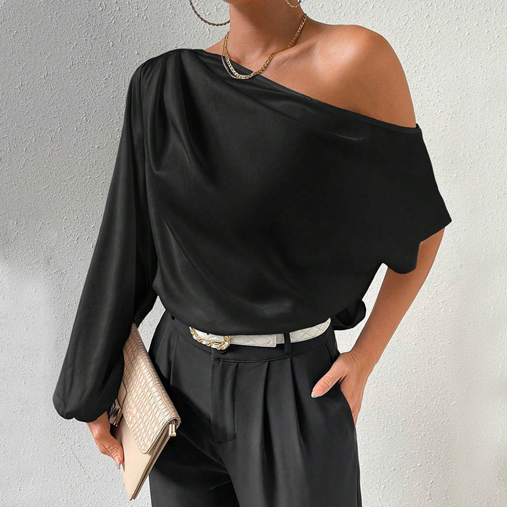 Damen Asymmetrisches mit Puffärmeln Norvielle