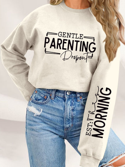 Damen Sweatshirt Elternschaftsmotiv Lässiger Schnitt Norvielle