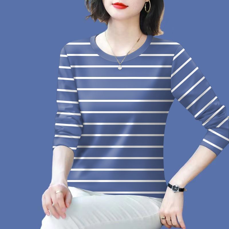 Damen Langarmshirt Gestreift Norvielle